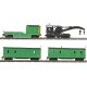4-Car Wreck Train Set - Ready to Run -- Chesapeake & Ohio Crane, Boom, Tool & Crew Car, N, Intermountain Railway Company 650410