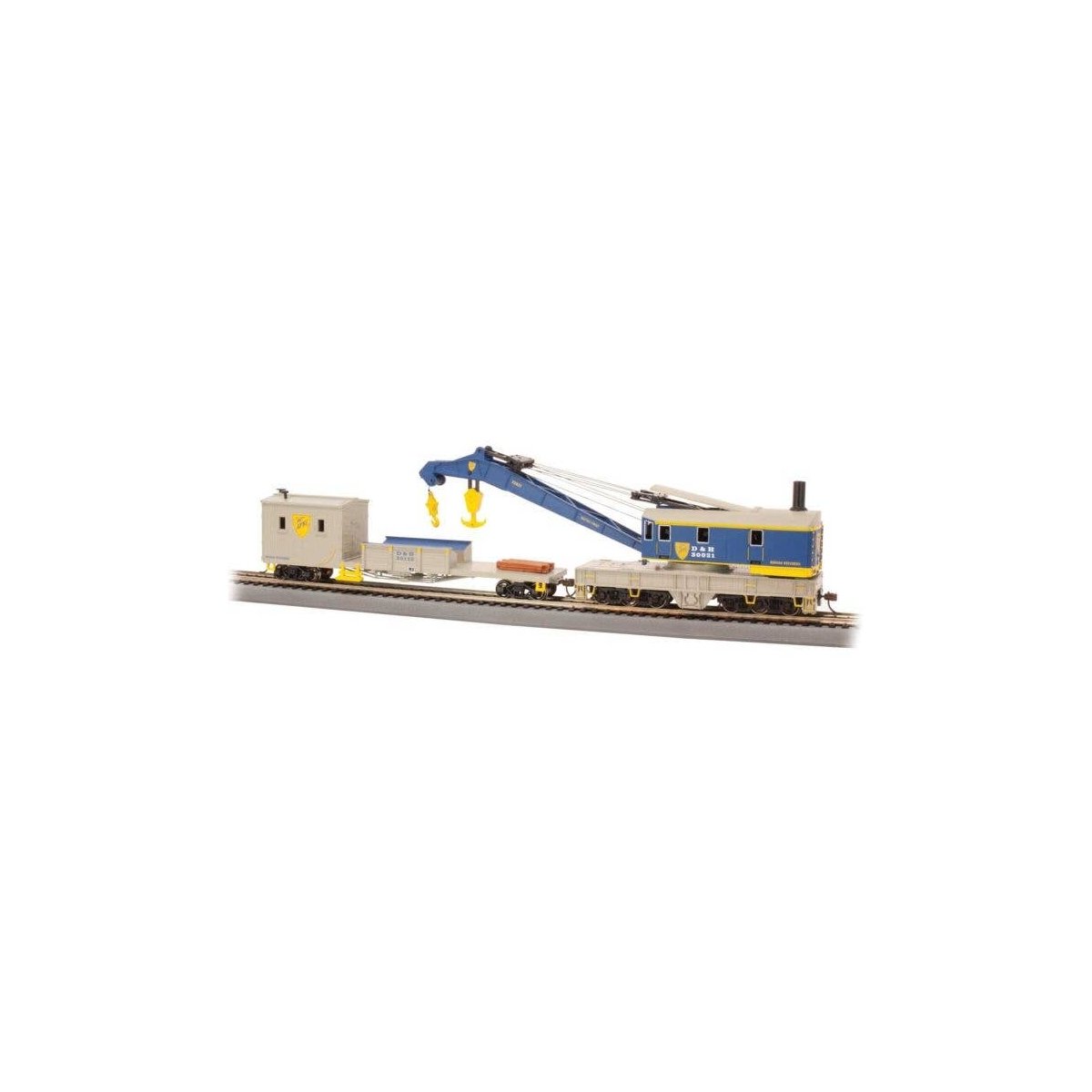 250-Ton Crane Derrick with Boom Tender - Silver Series(R) -- Delaware & Hudson, HO, Bachmann Industries 16103