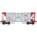 70-Ton 2-Bay Ballast Hopper with Side Chutes (Ballast Gates) - Ready to Run -- Chicago & North Western X201750 (gray, red), HO, 