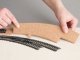 Cork Roadbed -- Each Piece: 1-3/4 x 19-11/16 x 1/8′ 4.4 x 50 x .3cm pkg(18), HO, NOCH 50412