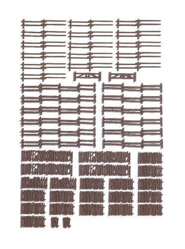 Rural Fences -- 53 Sections, Total Length: Aprrox. 290cm 114-3/16′, HO, NOCH 13095