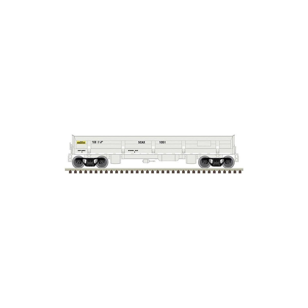 Difco Side-Dump Car - Ready-to-Run - Master(R) -- Metrolink SCAX 1052 (Light Gray), N, Atlas Model Railroad Co. 50004571