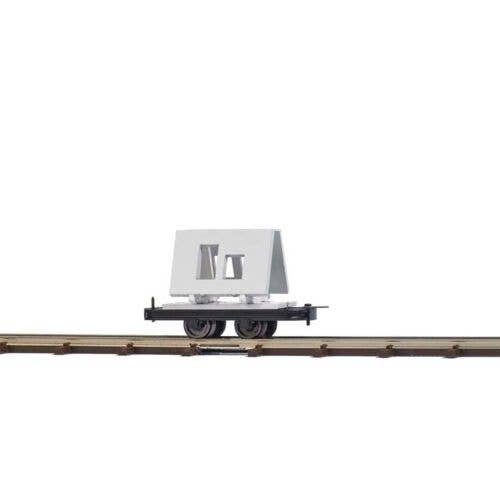Flatcar with Concrete Panel Load - Feldbahn -- Unlettered (black), HOn2, Busch Gmbh & Co Kg 12236