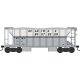 70-Ton 2-Bay Ballast Hopper with Side Chutes (Ballast Gates) - Ready to Run -- Reading and Northern 106 (gray, white), HO, Bowse