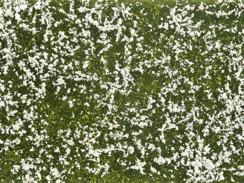 Ground Cover Foliage Pad -- Meadow White 4-3/4 x 7-1/16′ 12 x 18cm, All Scales, NOCH 7256