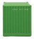 20′ Corrugated Container with Flat Panel - Assembled -- CP Ships (green, white), HO, Walthers SceneMaster 8010