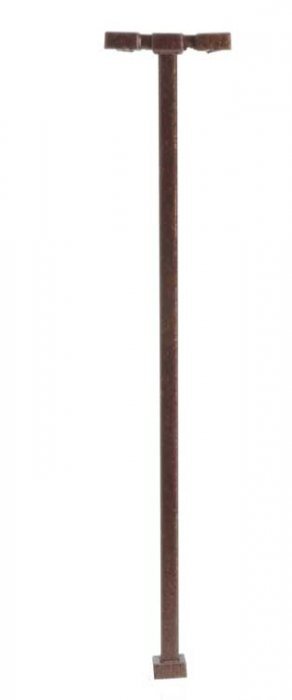 Double-Arm Square LED Light 3-Pack -- Bronze (cool white LED) 30 Scale Feet Tall, N, Atlas Model Railroad Co. 70000192