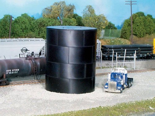 Flat Top Water/Oil Tank -- Kit - Scale Height 29′ 8.8m, HO, Rix Products 500