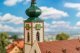 Village Church -- Kit - 5-7/16 x 2-15/16 x 8-1/16′ 13.8 x 7.5 x 20.5cm, N, Faller Gmbh 231726