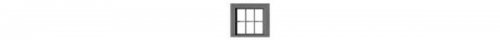 6-Pane Window with Glazing -- 30 x 28` Scale (Fits .4 x .365` Opening) pkg(12), HO, Tichy Train Group 8306