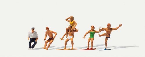 Motor Boat Drivers and Water Skiers -- pkg(6), HO, Merten 212534