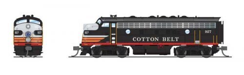 EMD F7 A-Unpowered B Set - Sound and DCC - Paragon4(TM) -- Cotton Belt SSW 927, 928 (Blac, N, Broadway Limited Imports 9