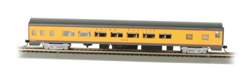 85′ Smooth-Side Coach w/Lights - Ready to Run -- Union Pacific, HO, Bachmann Industries 14204