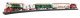 Norman Rockwell Christmas Express -- 0-6-0, 3 Cars, 47 x 38′ E-Z Track Oval, Power Pack, HO, Bachmann Industries 774