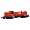 Alco RS2 - ESU(R) Sound & DCC -- Green Bay & Western 304 - Water-cooled stack (red, black, white, yellow), HO, WalthersMainline 