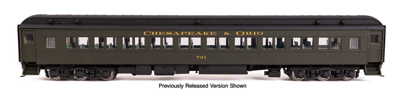85′ Pullman-Built Heavyweight Paired-Window Coach - Ready to Run -- Chesapeake & Ohio (Green) 701, HO, WalthersProto 176