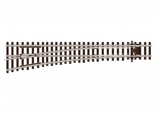 Code 55 Medium-Radius Turnout with Wood Ties - Unifrog -- Left Hand, TT, Peco SLU1296