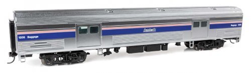 73′ Budd Baggage Car - Ready to Run -- Amtrak Phase IV (black lettering) 1208, HO, WalthersProto 13079