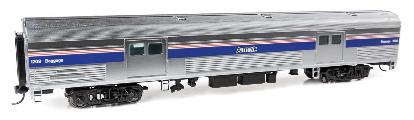73′ Budd Baggage Car - Ready to Run -- Amtrak Phase IV (black lettering) 1208, HO, WalthersProto 13079