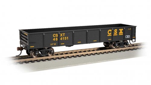 40′ Gondola - Ready to Run - Silver Series(R) -- CSX 484151 (black, yellow), HO, Bachmann Industries 17224