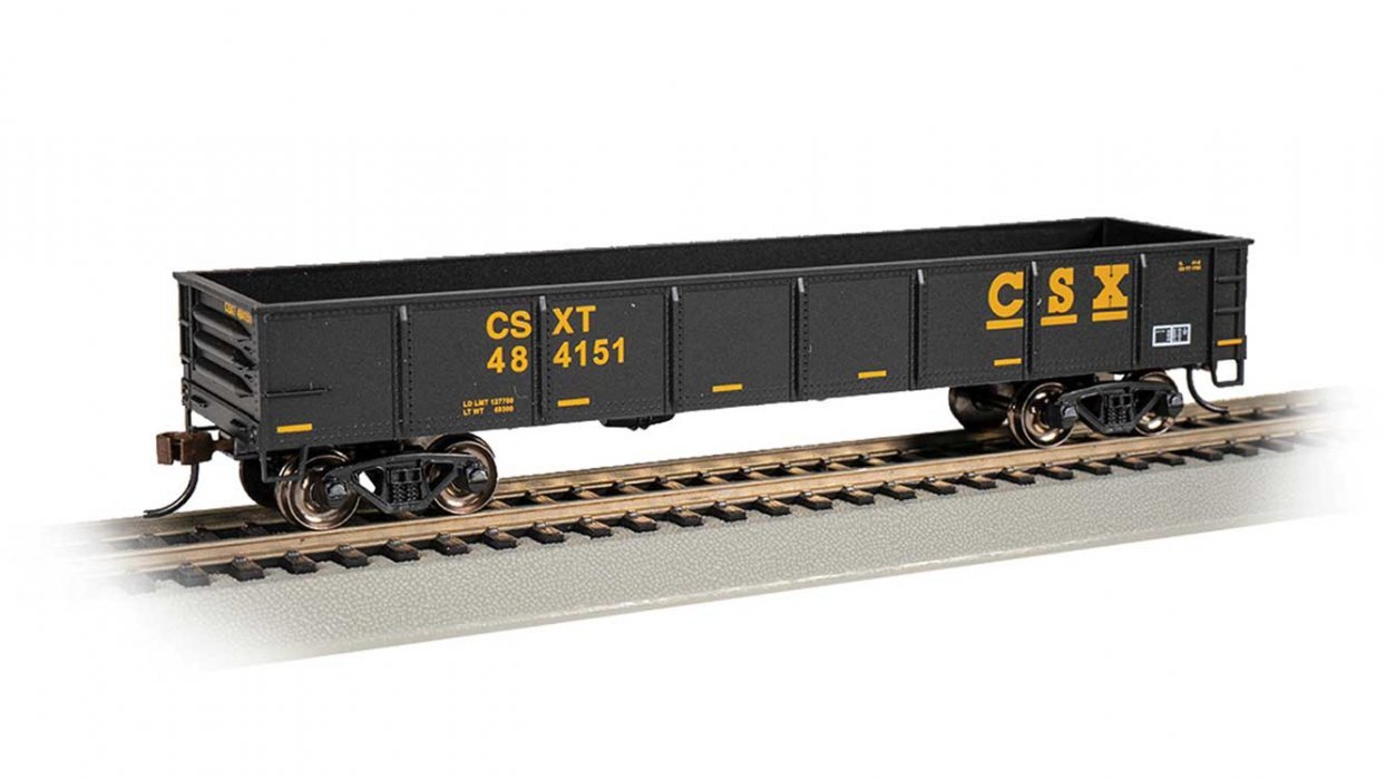 40′ Gondola - Ready to Run - Silver Series(R) -- CSX 484151 (black, yellow), HO, Bachmann Industries 17224