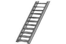 Styrene Stairway -- 12′ 30.5cm, G, Plastruct Inc 90667