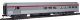 85′ Budd Baggage-Lounge - Ready to Run -- Southern Pacific (silver, red), HO, WalthersMainline 30057