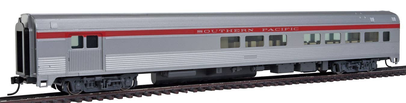 85′ Budd Baggage-Lounge - Ready to Run -- Southern Pacific (silver, red), HO, WalthersMainline 30057