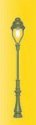 Standard Gas Lamp -- Green Mast, Warm White LED, 2-3/16′ 5.6cm Tall, HO, Viessmann Modellspielwaren 6728