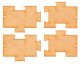 Base Plate Add-On Set - Goldbeck Modular Building Component -- 2 Each of 2 Styles, HO, Faller Gmbh 180890