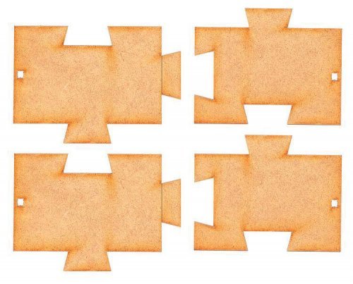 Base Plate Add-On Set - Goldbeck Modular Building Component -- 2 Each of 2 Styles, HO, Faller Gmbh 180890