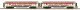 Madison Heavyweight Coach 2-Pack - 3-Rail - Ready to Run -- Strates Shows Red Train 2 Syracuse, 8 York, O, Atlas O 30017