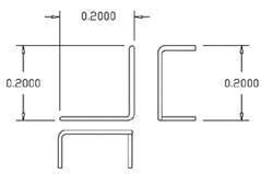 Grab Irons (.012′ Wire) -- Roof Corner Grabs pkg(12), HO, Cal Scale 510