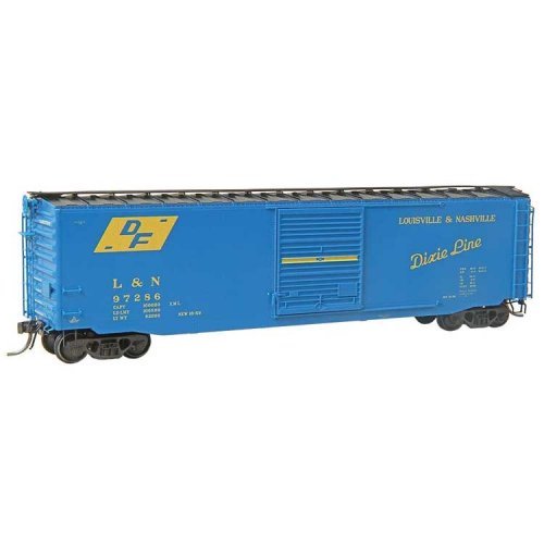 50` PS-1 Boxcar w/Steep Side Sill w/9` Youngstown Door - Ready to Run -- Louisville & Nash, HO, Kadee Quality Products 6