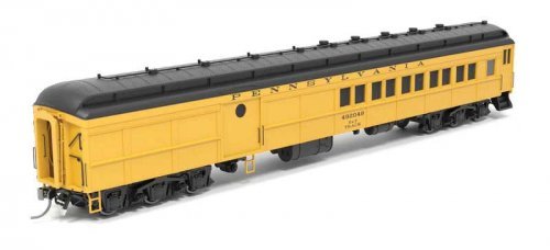 Heavyweight Coach-Baggage-Combine - Ready to Run -- Pennsylvania Railroad 492048 (MOW ye, HO, Broadway Limited Imports 9