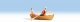 Row Boat and Two Passengers, HO, Walthers SceneMaster 6062