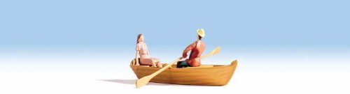 Row Boat and Two Passengers, HO, Walthers SceneMaster 6062