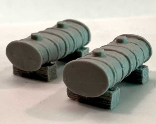 Unpainted Resin Castings -- Bulk Fuel Tanks pkg(2), N, Bar Mills LLC 1007