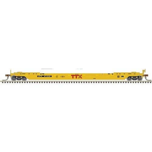 53′ Rebuilt Well Car - Ready to Run - Master(R) -- TTX DTTX 475945 (yellow, red, smal, N, Atlas Model Railroad Co. 50007