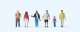 Passers By -- Set 1 pkg(6), HO, Preiser Kg 10793