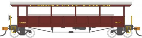 Open-Sided Excursion Car w/Seats - Ready to Run - Silver Series(R) -- Cumbres & Toltec Sceni, HO, Bachmann Industries 17