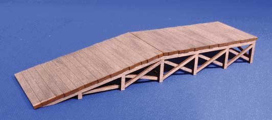 Laser-Cut Wooden Loading Ramp -- 3 x 3/4′ 7.5 x 1.8cm, N, Blair Line 74