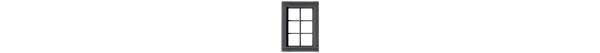 6-Pane Window with Precut Glazing -- 25 x 36` Scale, Fits .315 x .435` Opening, pkg(12), HO, Tichy Train Group 8323