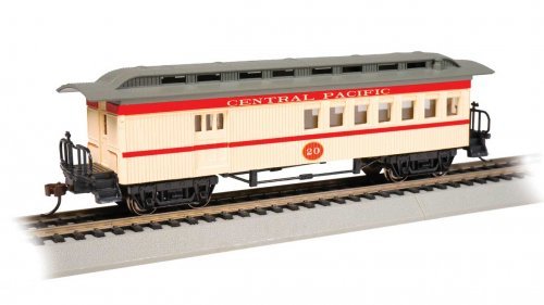 1860 - 1880 Wood Combine - Ready to Run - Silver Series(R) -- Central Pacific (pale yellow, , HO, Bachmann Industries 13