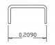 Grab Irons (.012` Wire) -- Scale 18` Straight - pkg(20), HO, Cal Scale 507