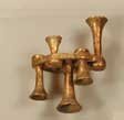 Air Horns (Unpainted Brass Casting) -- Leslie S-5TRPO 3 Forward and 2 Back, HO, Cal Scale 565