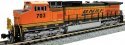 GE C44-9W - Standard DC -- BNSF Railway 700 (orange, black, yellow, Wedge Logo), N, Kato USA Inc 1763517