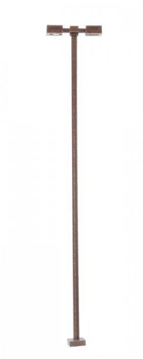 Double-Arm Square LED Light 3-Pack -- Bronze (warm white LED) 30 Scale Feet Tall, HO, Atlas Model Railroad Co. 70000213