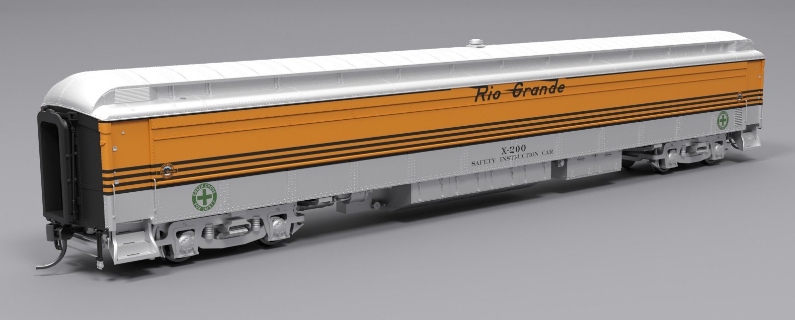 Railroad Instruction Car, DRGW X-200, HO Scale, BLI, 9932