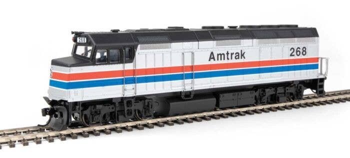 EMD F40PH - Standard DC -- Amtrak(R) 268 (Phase II silver, red, white, blue, black), HO, WalthersMainline 9464
